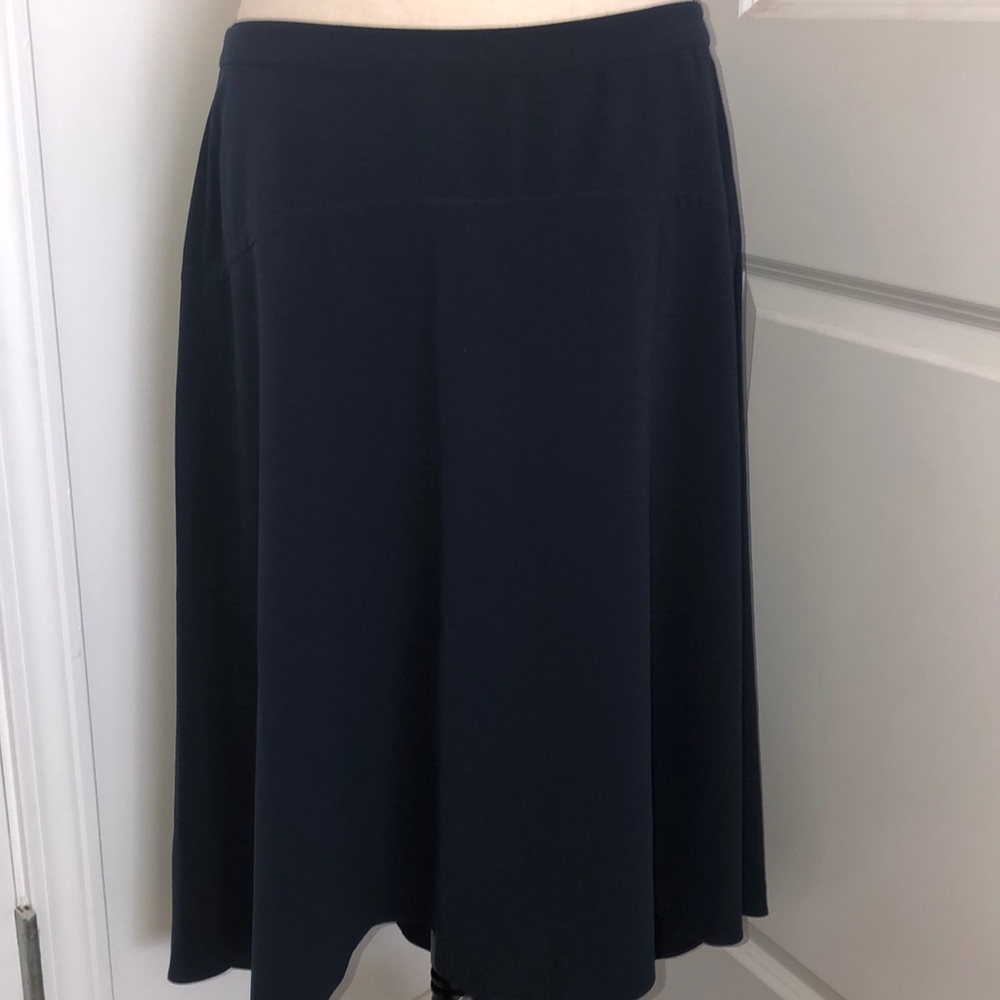 Ann Taylor Size 10 Navy Blue High Low Skirt